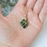 Diopside Chrome Necklace - Gold