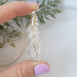 Angel Aura Quartz Necklace - Silver