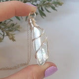 Angel Aura Quartz Necklace - Silver