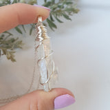 Angel Aura Quartz Necklace - Silver