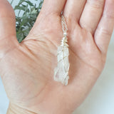 Angel Aura Quartz Necklace - Silver