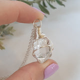 Herkimer Diamond Necklace - Silver