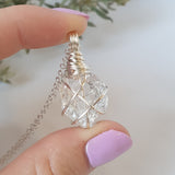 Herkimer Diamond Necklace - Silver