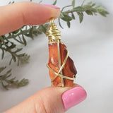Carnelian Necklace - Gold