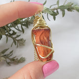 Carnelian Necklace - Gold