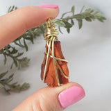 Carnelian Necklace - Gold