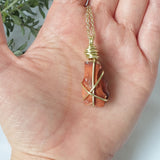 Carnelian Necklace - Gold