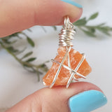 Orchid Calcite Necklace - Silver