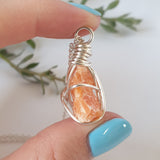Orchid Calcite Necklace - Silver