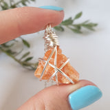 Orchid Calcite Necklace - Silver