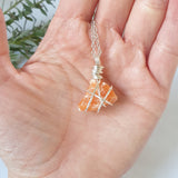 Orchid Calcite Necklace - Silver