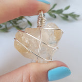 Citrine Necklace - Silver