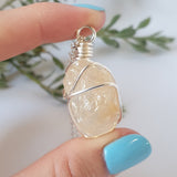 Citrine Necklace - Silver