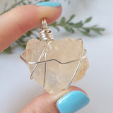 Citrine Necklace - Silver