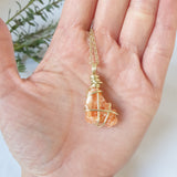 Orchid Calcite Necklace - Gold