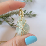 Aquamarine Necklace - Gold