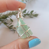 Green Calcite Necklace - Gold