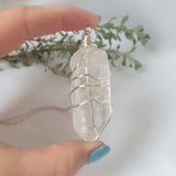 Clear Quartz Necklace - Silver