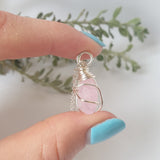 Morganite Star Necklace - Silver