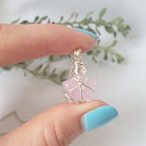 Morganite Star Necklace - Silver