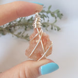 Sunstone Necklace - Silver