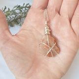 Sunstone Necklace - Silver