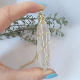 Clear Quartz Necklace - Gold