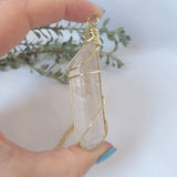 Clear Quartz Necklace - Gold