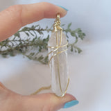 Clear Quartz Necklace - Gold