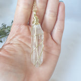 Clear Quartz Necklace - Gold