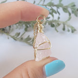 Rose Quartz Necklace - Gold