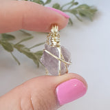Lepidolite Necklace - Gold