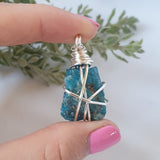 Blue Apatite Necklace - Silver