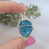 Blue Apatite Necklace - Silver