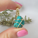Turquoise Necklace - Gold