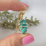 Turquoise Necklace - Gold