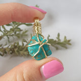 Turquoise Necklace - Gold