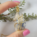 Dumortierite Necklace - Gold