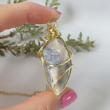 Dumortierite Necklace - Gold
