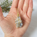 Dumortierite Necklace - Gold