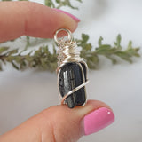 Black Tourmaline Necklace - Silver