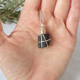 Black Tourmaline Necklace - Silver