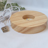 Crystal Wooden Light Base