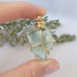 Aquamarine Necklace - Gold