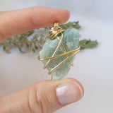 Aquamarine Necklace - Gold