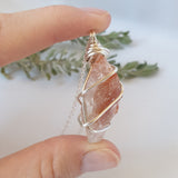 Strawberry Quartz Necklace - Silver