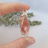 Strawberry Quartz Necklace - Silver