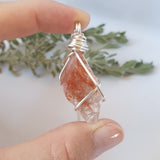 Strawberry Quartz Necklace - Silver