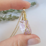Kunzite Necklace - Gold
