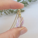 Kunzite Necklace - Gold